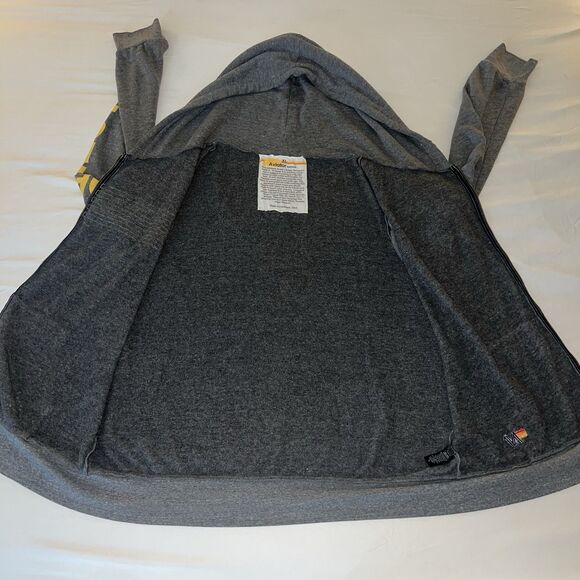 Aviator Nation Men’s Copilot Hoodie Full Zip Gray 5 Stripe Embroidery Rainbow XL - Picture 11 of 14